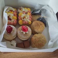 Vegan cream tea selection for Mother's Day at Piper's Bakery in Frome