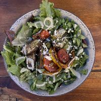 Roasted veg salad with pesto   at Feed your Soul in Phan Thiet