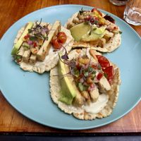 Tofu tacos - delicious   at Coraje Vegan in Medellin