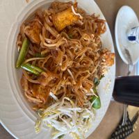 Veganized pad Thai and tofu  at Thai Mint in New Orleans