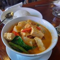 Khmer curry with tofu at Sony Side Up in Phnom Penh