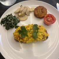Scrambled tofu   at Jaya House River Park in Siem Reap
