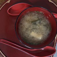 Miso soup   at ARITO - Japanese Vegetarian Fusion in Bangkok