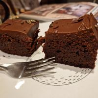 Chocolate cake. at Steampuss Cat Lounge in Scarborough
