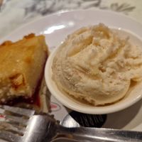 Bakewell tart & ice cream. at Steampuss Cat Lounge in Scarborough