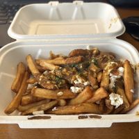 Take out vegan poutine was out of this world! Perfection. 🍟  at The Skinny Pancake in Albany