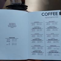 Menu, speciality coffees and juices available too at Quahwa in Zagreb