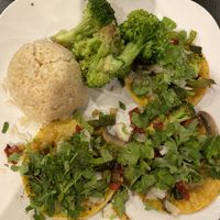 Street Vegan Tacos and coconut rice! at Botanas Restaurant and Bar in Branson