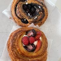 Black sesame and blackberry danish; and lemon berry danish.   at Bakers Bench - Pop-up in Los Angeles