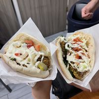 Falafel pitas  at Maoz - Xavier Privas in Paris