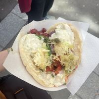 Falfel pita with vegetables  at Maoz - Xavier Privas in Paris