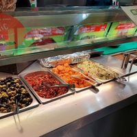 self-service counter at Maoz - Xavier Privas in Paris