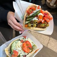 Best falafel I ever eaten, think it cost 8 euros  at Maoz - Xavier Privas in Paris