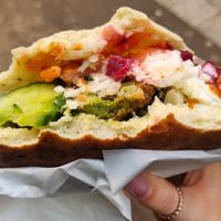 Falafel Pita, yumi! at Maoz - Xavier Privas in Paris