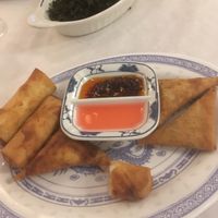 Spring rolls, savory parcels and seaweed  at Yuet Ben in Liverpool