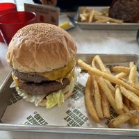 Vegan double cheeseburger   at The Great Burger Stand in Tokyo