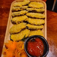 Crispy eggplant at Hoang's Restaurant Vietnamese Cuisine in Hanoi