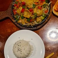 Lemongrass and chilli mock chicken at Hoang's Restaurant Vietnamese Cuisine in Hanoi