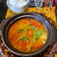 Tofu and tomato soup at V Vegan in Hoi An