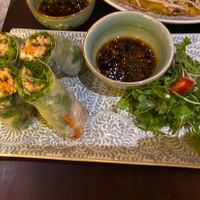 Can’t resist a spring roll!  at V Vegan in Hoi An