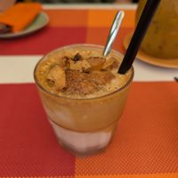 Vietnamese coffee with coconut milk at V Vegan in Hoi An