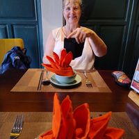 Cloth Napkins!!!! at V Vegan in Hoi An