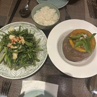 Morning Glory and Pumpkin Curry  at V Vegan in Hoi An
