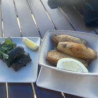 Dolmades & lemon potatoes  at The Great Greek Mediterranean Grill in Mount Pleasant