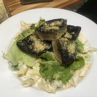 Alfredo pasta at Vegan Planet in Cancun