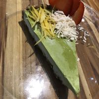 Lemon cheesecake  at Vegan Planet in Cancun