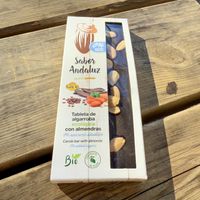 Carob chocolate with almonds   at Álora, mucho gusto in El Chorro