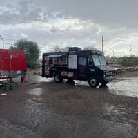 The truck at The Pit during a monsoon.  at Samurai Sombrero in Tucson