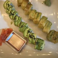 Avocado topped the sweet potato roll, avocado roll was fluffy perfectionn  at Samurai Sombrero in Tucson