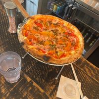 Beyond sausage pizza   at F&D Woodfired Italian Kitchen in Longwood