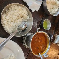 Kaara Kozhambu eggplant at Madurai Mes in San Antonio