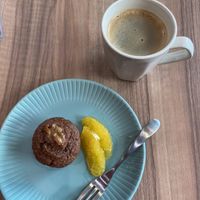 sweets of the day and fairtrade black coffee (really flavourful)  at Alle アレ in Osaka