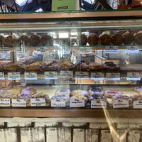 Sweet items (middle row is vegan) as of 01/10/2024  at Black Lion Bakery & Cafe in Wellington