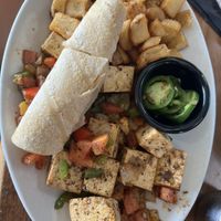 Vegan southwestern scramble. Brunch menu avail day til 3pm  at Papa Kona in Kailua Kona