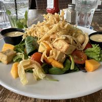 Island “tofu” salad.  Sub tofu for chicken    at Papa Kona in Kailua Kona