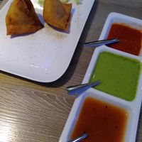 Samosas at Rangoli South Indian Restaurant in Amsterdam