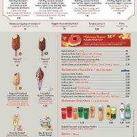 Food menu as of Oct 2024 at Disneyland - Casey's Corner in Chessy