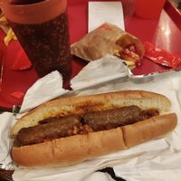 Vegan hot dog at Disneyland - Casey's Corner in Chessy