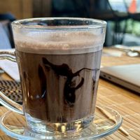 Chestnut milk hot chocolate   at BiO2 Lab in Sao Paulo