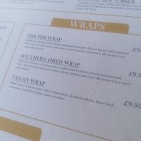 Vegan wrap at The Lodge Bar & Restaurant in Bridlington