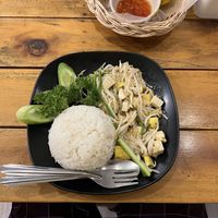 Stir-fried soy tofu bean sprouts  at ZomPaul Eatery in Phuket