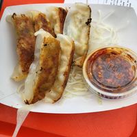 Veg dumplings at Yugiri Ramen Project in Sanford