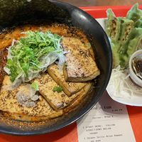 Vegan ramen & vegan potstickers  at Yugiri Ramen Project in Sanford