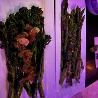 Broccolini (L) and Asparagus (R) - you get some broccolini with the paella, but do not pass up the asparagus!  at Cuba Libre in Orlando