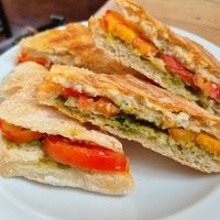 The vegan ciabatta at Castigliani Cafés Especiais in Recife