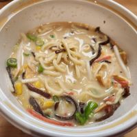 Vegan ramen with cashew broth and veggies at Kato Ramen in Toledo
